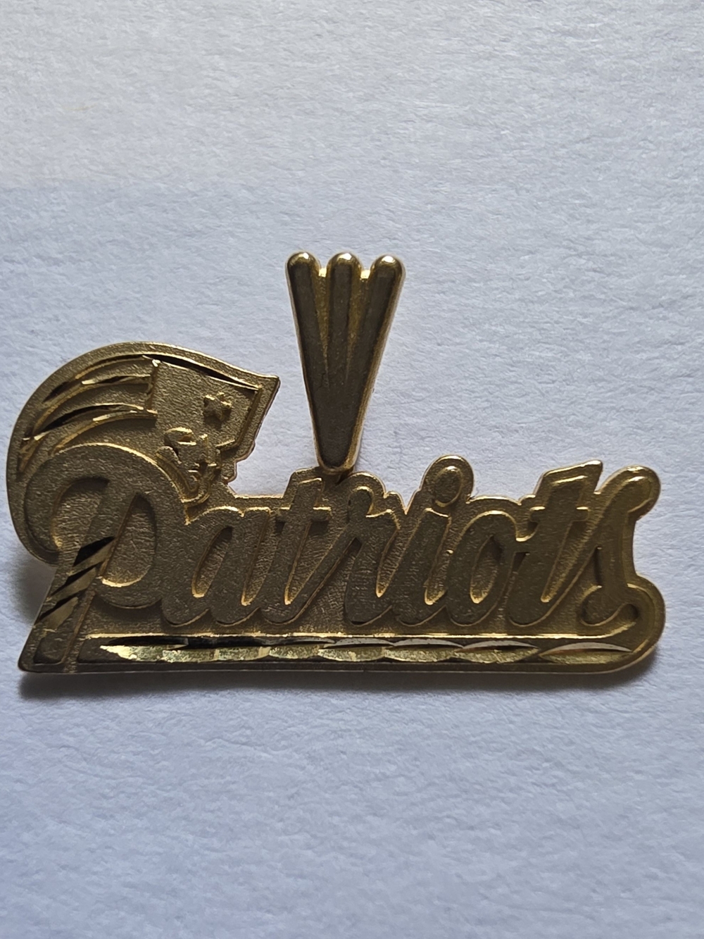 Vintage New England Patriots 14K Gold Charm Pendant